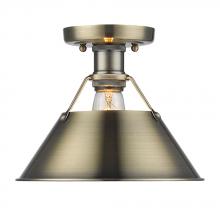  3306-FM AB-AB - Orwell AB Flush Mount in Aged Brass with Aged Brass shade